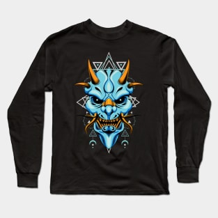 oni mask mecha Long Sleeve T-Shirt